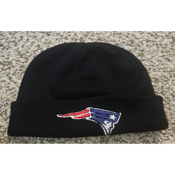 Other - Vintage New England Patriots "Flying Elvis" Logo Beanie Hat Cap Black OS